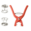 Miniatyrbild 1 av 7: 50 set 9,5 mm fem käkar spänne tång set verktyg gör-det-själv pyssel sömnad ihåligt solid metall snäpp knappar kläder installation tillbehör