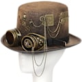 Miniatyrbild 2 av 7: Steampunk Män Hatt Med Goggles Gay Topp Hatt Jazz Hatt Gothic Steampunk Topp Hatt För Män