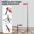 Miniatyrbillede 3 af 7: MT-54 Metal Bærbar Lys Stativ med Telefon holder Mount Stativ Monopod til Led Video Light