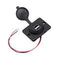 Pikkukuva 5 / 6: Kaksois USB lataus virta pistorasia 4.2A 12V 24V auto moottoripyörä adapterit pistoke laturi