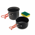 Miniatyrbild 9 av 9: Camping matlagning redskap utomhus porslin gryta set