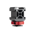 Miniatyrbillede 1 af 6: Triple Cold Shoe 1/4'' Screw Adapter Extend Microphone Fill Light Monitor Magic Arm DSLR Kamera Tilbehør
