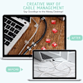 Miniatyrbild 2 av 7: 50 bitar kabel organisator klämmor kabel ledning ledning hanterare sladd hållare usb laddning data linje spole vindare väggmonterad krok