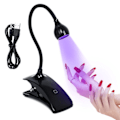 Miniatyrbild 1 av 7: Led Spik Ljus Torktumlare Ultraviolett  UV Lampa Mini Flexible Clip-On Desk USB Gel Curing Manikyr Pedikyr Verktyg