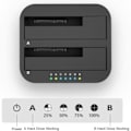 Miniatyrbillede 10 af 10: Dual-bay Hard Drive Docking Station USB C 3.0 To SATA Hard Drive Caddy Dock