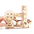 Miniatyrbilde 9 av 9: 3D tre puslespill mekanisk sett stamme vitenskap fysikk leketøy labyrint ball montering modell bygg