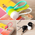 Miniatyrbild 10 av 10: Återanvändbara Twist Klipsar för Bundling Organisering Kablar Hörlurar USB Laddningssladd Silikon Kabel Winder