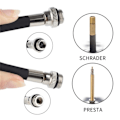 Miniatyrbilde 7 av 7: 100Psi Mini sykkel pumpe aluminium legering sykkel hånd luft pumpe dekk inflator Schrader Presta ventil