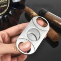 Miniatyrbilde 3 av 7: Sigar kutter Ny rustfritt stål metall klassisk kutter giljotin sigar saks gave til  tennere brennere tennere