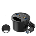 Pikkukuva 1 / 6: USB C HUB 3.0 pöytä pöytäkone läpivienti portilla tyyppi lukija liitin sovitin jakaja