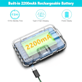 Miniatyrbillede 2 af 7: Minifokus Selfie Lys 60 LED 2200mAh Genopladelig Cell Phone Fill Light 7 Modes 10-Level Lightness, Portable Clip On Light