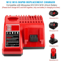 Miniatyrbilde 4 av 8: 18V For Milwaukee M18 Batteri M18B6 XC 7.0 Ah Li-Ion 48-11-1860 48-11-1852 Eller lader