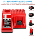 Miniatyrbillede 4 af 8: 18V For Milwaukee M18 Batteri M18B6 XC 7.0 Ah Li-Ion 48-11-1860 48-11-1852 Eller Oplader