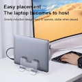 Miniatyrbillede 6 af 7: Lodret Laptop Stativ Transparent Desktop Gravity Holder Notebook Support For MacBook Pro Air Surface Book Bærbare computere