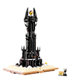 Miniatyrbillede 6 af 6: Magisk slot på bog Lord Rings Sauron Eye byggeklodser med led lys saml mursten samling legetøj