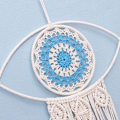 Miniatyrbild 4 av 6: Turkiska Blå Ögon Bohemian Macrame Vägg Hängande Tapestry Handvävd