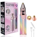 Miniatyrbillede 1 af 5: Bærbar 2 IN 1 Elektrisk Epilator Øjenbryn trimmer Kvinder's Krop Ansigts Læbe Epilator Genopladelig Mini Smertefri Barberkniv Save Shaver