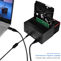Miniatyrbillede 2 af 9: Hard Drev Docking Station Hard Disk Indkapsling HDD SSD Ekstern HD Kort Læser USB Hub