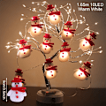 Miniatyrbillede 8 af 11: Snemand jul LED Garland String Lys Glædelig jul pynt