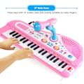 Miniatyrbilde 4 av 8: Elektronisk keyboard piano for barn med mikrofon musikalsk instrument leker