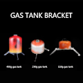 Miniatyrbild 5 av 6: Utomhus spis bas fast stöd gas spis fast fäste vikbar triangulär fäste gas cylinder