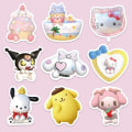 Pikkukuva 4 / 6: 50 kpl 3D stereoskooppinen Sanrio tarra sarjakuva söpöt tytöt koriste vedenpitävät anime tarrat