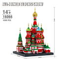 Miniatyrbillede 1 af 5: Diamant Bygningsblokke Arkitektur Klods Legetøj Saint Basil's Katedral Taj Mahal