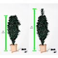 Miniatyrbilde 5 av 6: 24 grønn forbelyst mini  fiber optikk bordplate kunstig juletre med LED lys