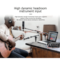 Miniatyrbilde 6 av 6: Lyd grensesnitt lydkort 24-bit/192kHz Annonse konverter, Elektrisk gitar Liveopptak Profession Eller Studio vokal, Podcast