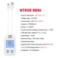 Miniatyrbillede 3 af 4: USB Tester Oplader Type C Type A Interface Mobil Opladning Strøm Kapacitet Energi modstand Tester