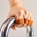 Miniatyrbillede 3 af 7: Læder vægt løftning træning handsker håndflade beskyttelse