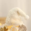 Miniatyrbillede 6 af 6: Kunstig jule træ hvid mini jul fyr pynt med lys bord jule pynt