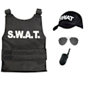 Pikkukuva 4 / 8: Lapset Poliisi Swat Luodinkestävä liivi & Swat Lippis hattu asu kiva mekko