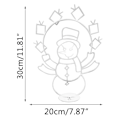 Miniatyrbilde 5 av 9: LED Plen Lamper Snøball Fight Active Light String Ramme Dekor Ferie Fest Jul