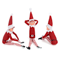 Miniatyrbild 5 av 7: Röd jul tomte docka jul prydnad jul bord jul träd dekorationer