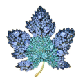 Miniatyrbild 1 av 5: Blå färg lönn broscher för kvinnor vacker elegant bröllop fest nål