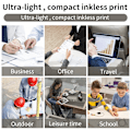 Pikkukuva 6 / 7: Kannettava lämpö tulostin,S-tuet 8,26"x11,69" A4 lämpö paperi,langaton mobiili matka tulostimet
