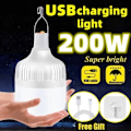 Miniatyrbillede 3 af 8: USB Genopladelig LED Nødlys Lys Hus Udendørs Bærbare Lanterner  Nødlys Lampe Pære