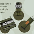 Miniatyrbilde 5 av 7: Utendørs Camping Bestikk Oppbevaring Veske Bærbar Roll Up Pouch Veske Bestikk Oppbevaring Vann Resistent Etuiet