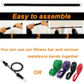 Miniatyrbillede 2 af 7: Workout Bar Passer Modstand Bands med Clip Bærbar Resistance Bands Exercise Bar