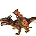 Miniatyrbillede 1 af 4: Elektriske dinosaurer modeller gå brøl svingende vinger mystisk drage legetøj til børn børn legetøj