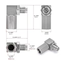 Miniatyrbild 5 av 6: Hög kvalitet  Avgas Katalysator Bakre Syre Sensor Spacer 90 Degree Mini Katalysator Lambda O2 Adapter CEL Fix, M18*1.5