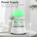 Miniatyrbillede 5 af 7: Regn sky nat lys befugter med regnende vand dråbe lyd og 7 farver led lys æterisk olie diffuser aromaterapi