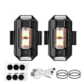 Miniatyrbillede 4 af 5: Universal Led Aircraft Strobe Lights Motorcykel Anti-kollisions Advarsel Lys med USB Opladning