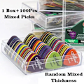Miniatyrbild 8 av 8: Flerfärgad gitarr pick 50/100 bitar blandat ABS premium plast gitarr pick
