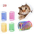 Miniatyrbilde 2 av 6: 20 stk Kattunge Katt Leker Bred Slitesterk Tung Gauge Katt Vår Leketøy Fargerike Fjærer Katt Kjæledyr leketøy