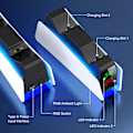 Miniatyrbilde 5 av 6: RGB Kontroller Ladestasjon For PlayStation 5 Dual Rask lader LED Indikator Lade Stativ Dokkingstasjon For PS5 Gamepad
