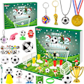 Miniatyrbillede 7 af 7: Fodbold advent kalender drenge piger 2023 24 fodbold gaver med fodbold medalje fløjte 24 jul