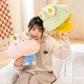 Miniatyrbillede 2 af 9: Frø Plushie Legetøj Kawaii Rød Svamp Enkelt Frø Fyldet Blødt Dyr Legetøj Baby Pease Dukke