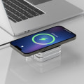 Miniatyrbillede 5 af 8: 3 In 1 Foldbar Magnetisk Trådløs Oplader Stativ Til iPhone 14, 13, 12 Pro/Max/Plus, AirPods 3/2 Station Dock